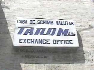 Sign for a money exchange office