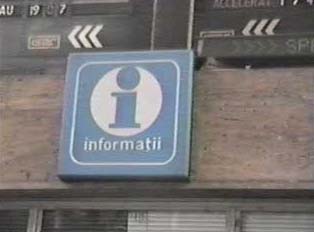 Information sign inside train station
