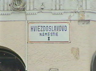 Sign for a city square