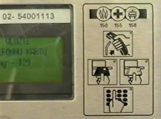 The drawings show how to use the phone card