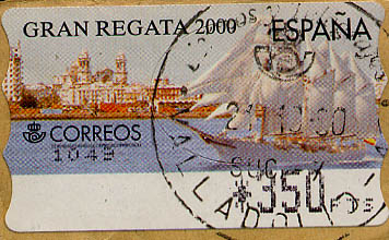 Stamp honoring the Gran Regata 2000