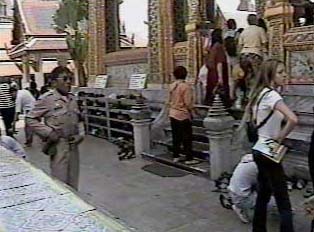 Guard outside of the Temple of the Emerald Buddha