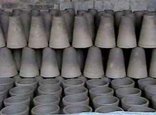 Pots ready to be fired