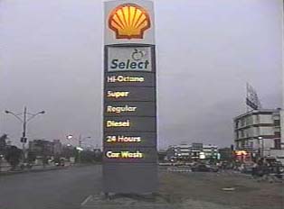 Sign for gas station