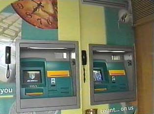 ATM machines inside a bank