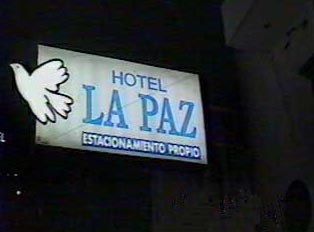 A hotel sign