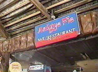 A restaurant sign