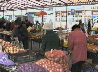 An open air market