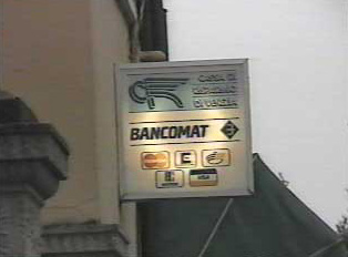 A bank sign