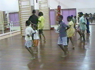 Children dancing at a dance lesson