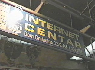 A sign that reads 'Internet Centar'
