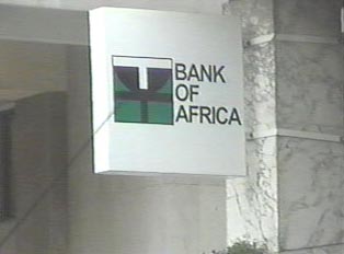 A small sign for "Bank of Africa"