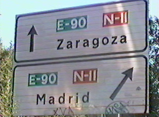 A highway sign
