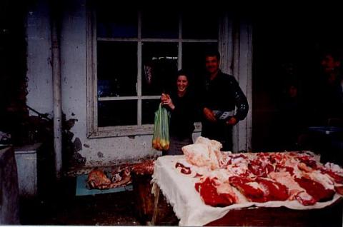 Meat at the butcher shop