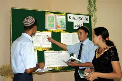 Classroom and students in Turkmenistan