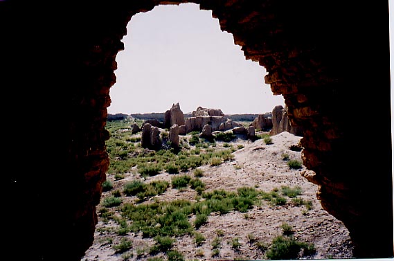 Ruins of ancient city Nissa, near Ashgabat